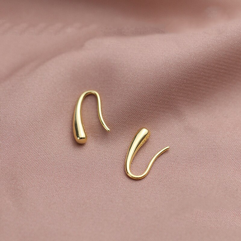 Personality Water Long Earrings Gold Color Small Cute Earring For Women Raindrop Dangle Earrings Jewelry Girl