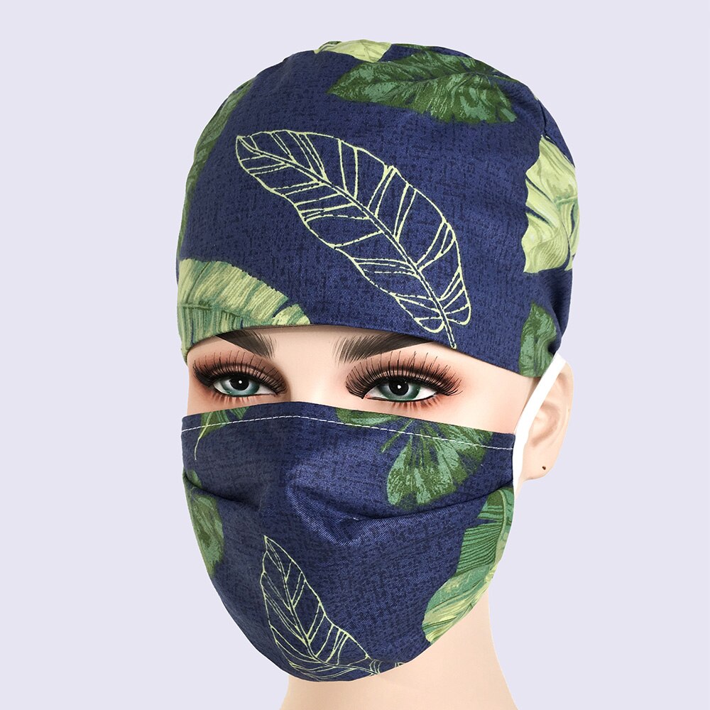 Atmungsaktive frauen Peeling oben Baumwolle einstellbare Uniform Blau Drucken Uniform V-ausschnitt Hemd labor Arbeitskleidung Neue oben + Hütte