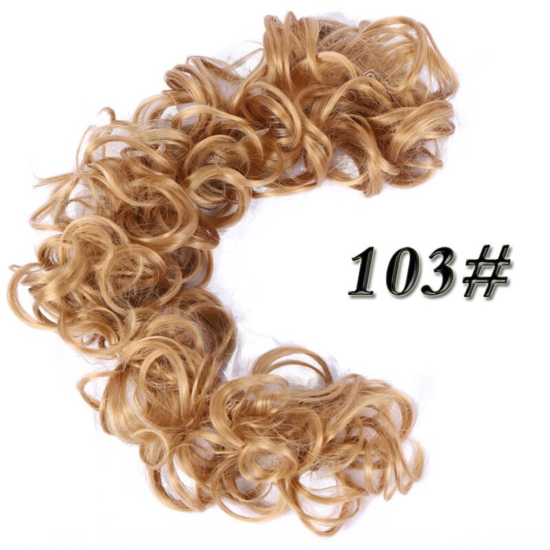 AILIADE moño de extensiones de pelo sintético moño rizado Twining Donut moño para el cabello pieza de cabello o Scrunchie cabello recogido pelo: P1B / 27