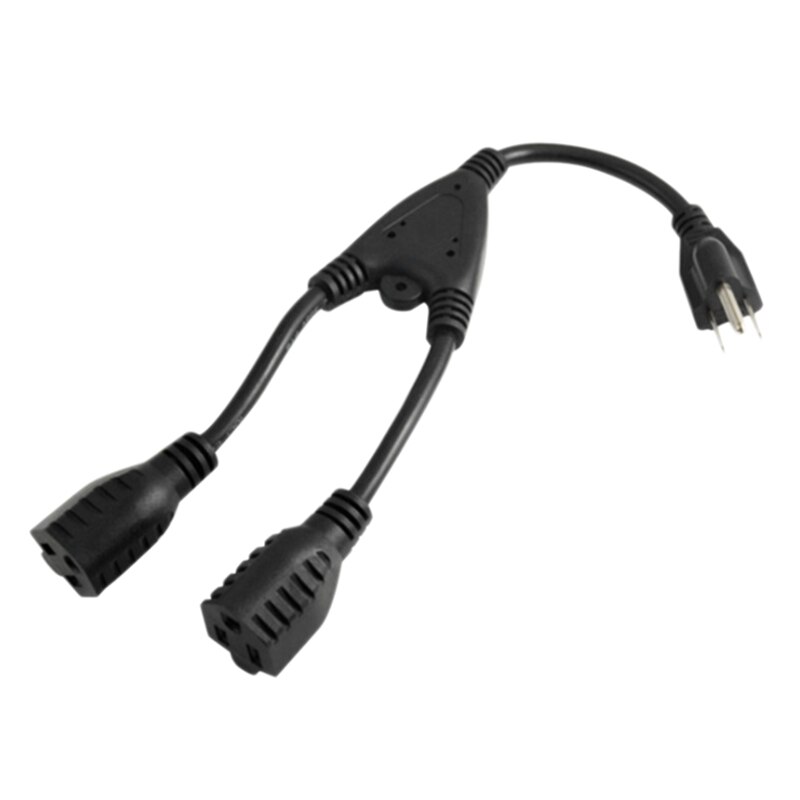 Power Cord Extension Distribution Line, 1 / 2 Male and Female Power Cord Household Computer Adapter Display Appliance Conversion