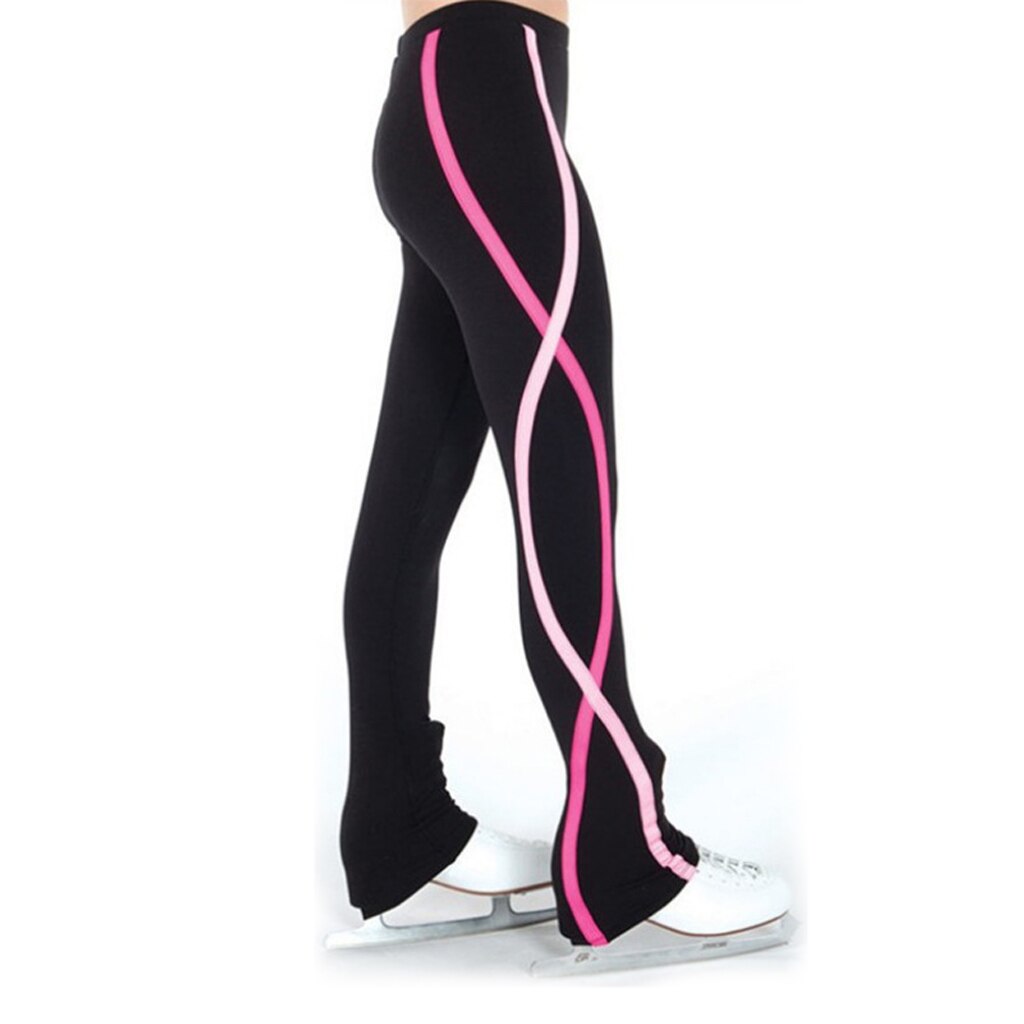 Robe de patinage pour filles et femmes, pantalon d'entraînement, collant de Skate, Leggings, tenue: Red / 140cm