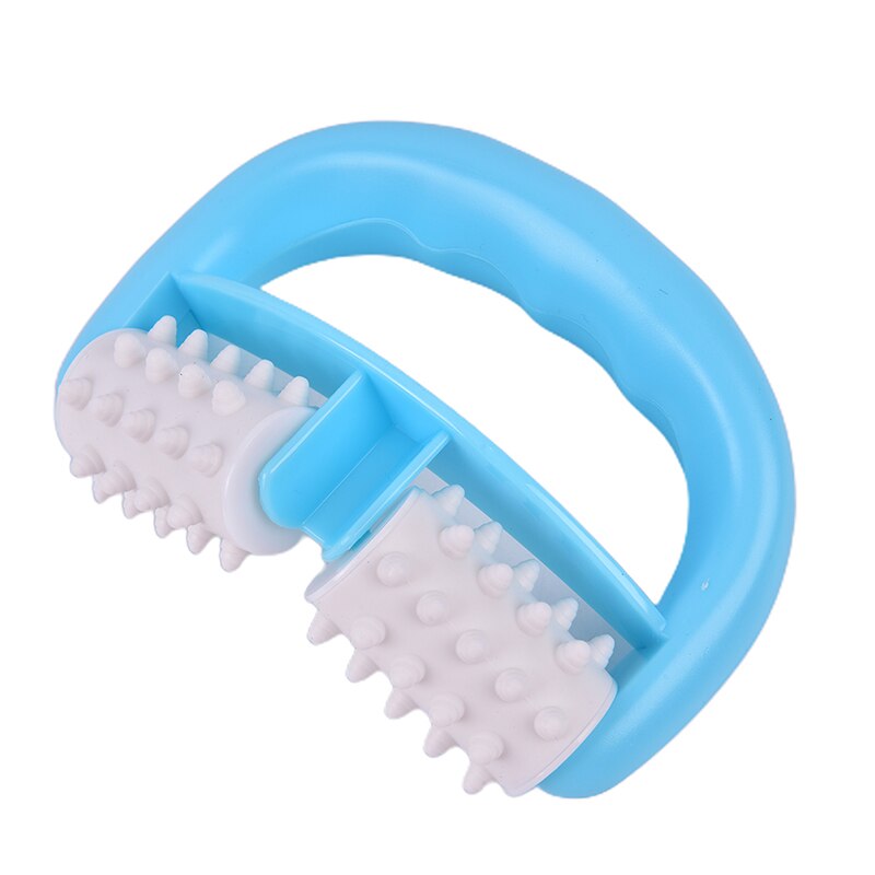 D-type roller vetcontrole roller massager cellulitis benen buik nek billen snel anti-cellulitis facelift gereedschap: Blauw