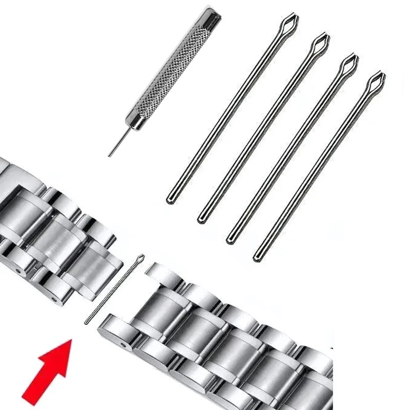 Perni di collegamento del cinturino dell'orologio Cinturino in acciaio inossidabile Collegare sbarra Bracciale Orologiaio Strumento di riparazione 18mm 20mm 22mm 24mm 6-26mm Perni divisi