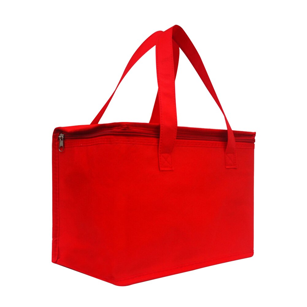 Pacote de gelo isolado saco entrega térmica dobrável grande capacidade portátil comida bolo cooler piquenique folha alumínio à prova dwaterproof água: Vermelho / 30x20x18cm