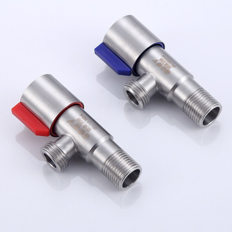 2 stks Hoek Kleppen SUS304 rvs geborsteld afwerking vulventiel Badkamer Accessoires Hoek Valve voor Wc Sink