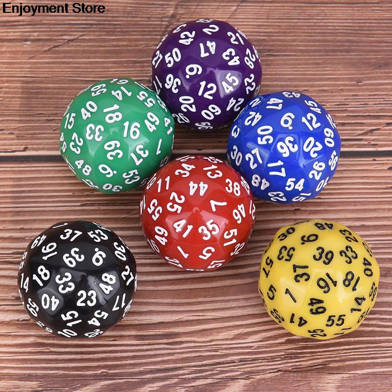 1 pçs 60 face dice para jogo polyhedral d60 multi face acrílico dice presente para os amantes do jogo trpg