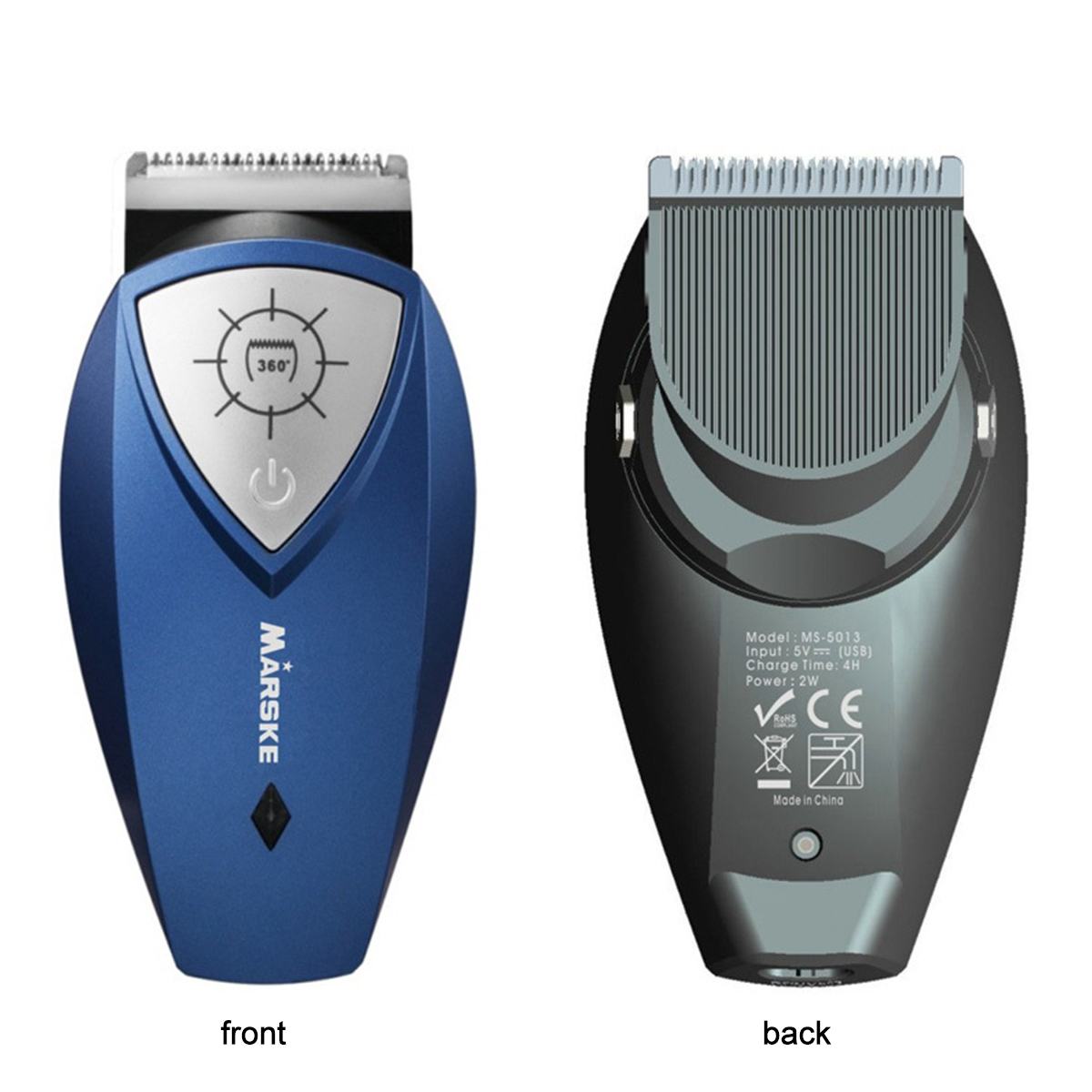360 ° rotation USB Men's Electric Hair Clipper Rechargeable Lithium Battery Detachable Hair Cut Clipper Machine