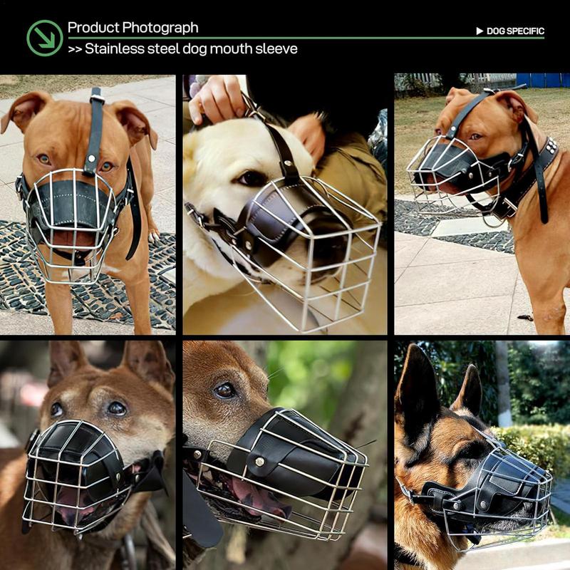 Hund Mundschutz Metall Gesichts korb Hund verstellbare Hunde mund Gittergewebe Maul körbe für große Rassen Hunde Schnauze für kleine mittlere und