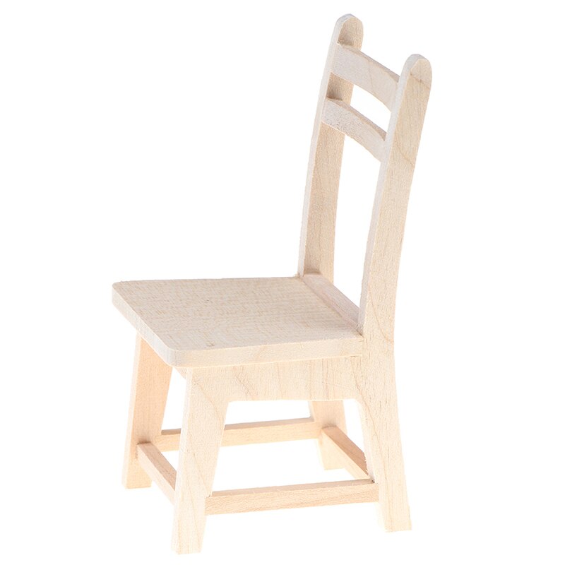 1:12 træ lille stol dukkehus miniaturer møbler model spisestue legetøj til baby børn