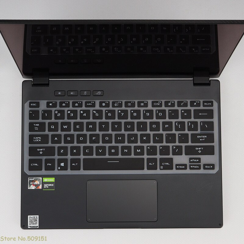 For ASUS ROG Flow X13 GV301Q GV301QH GV301 QH PV301 13 13.4&quot; laptop Silicone Keyboard Cover Protector Skin Dustproof: Black