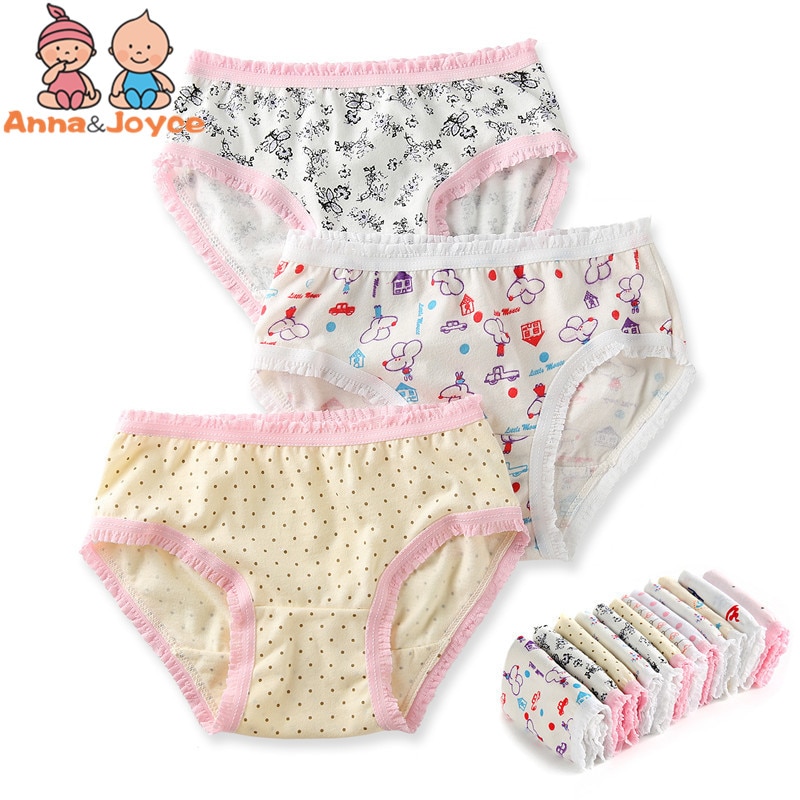 5 pz/lotto ragazze intimo mutandine bambino intimo pantaloncini bambini slip stampa slip ragazza mutandine di cotone for2-10years