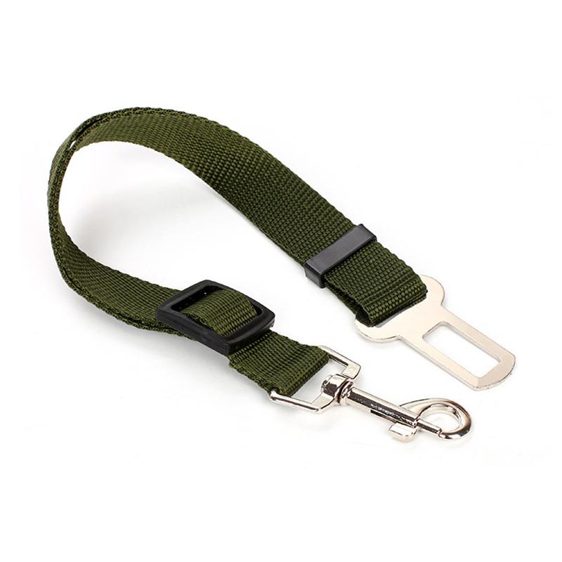 Veilig Rijden Huisdier Autogordel Nylon Ajustable Kat Hond Harnas Leiband Pet Seat Belt Travel Clip Voor Medium kleine Hond: green