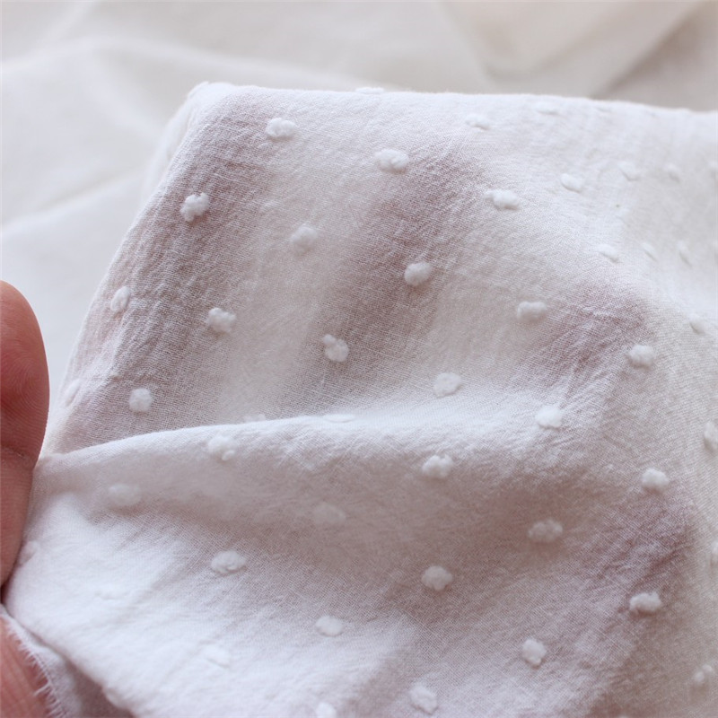 Pano branco de algodão para camisa diy, vestido, tecido bordado de algodão para costura, equipamento diy, x cm: BRANCO