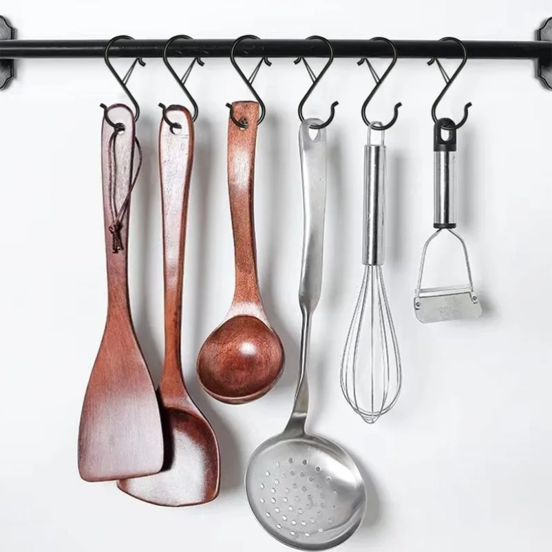 10 st krokar för att hänga upp köksredskap, krokar för garderobshängning, krokar för att hänga upp växter, kläder, köksredskap