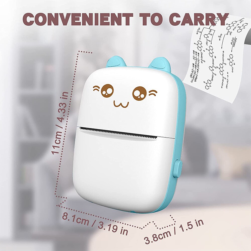 Mini Printer Portable Thermal Printing Machine Bluetooth Mini Photo Picture Label Printer for Android iOS DIY Home Use Printer