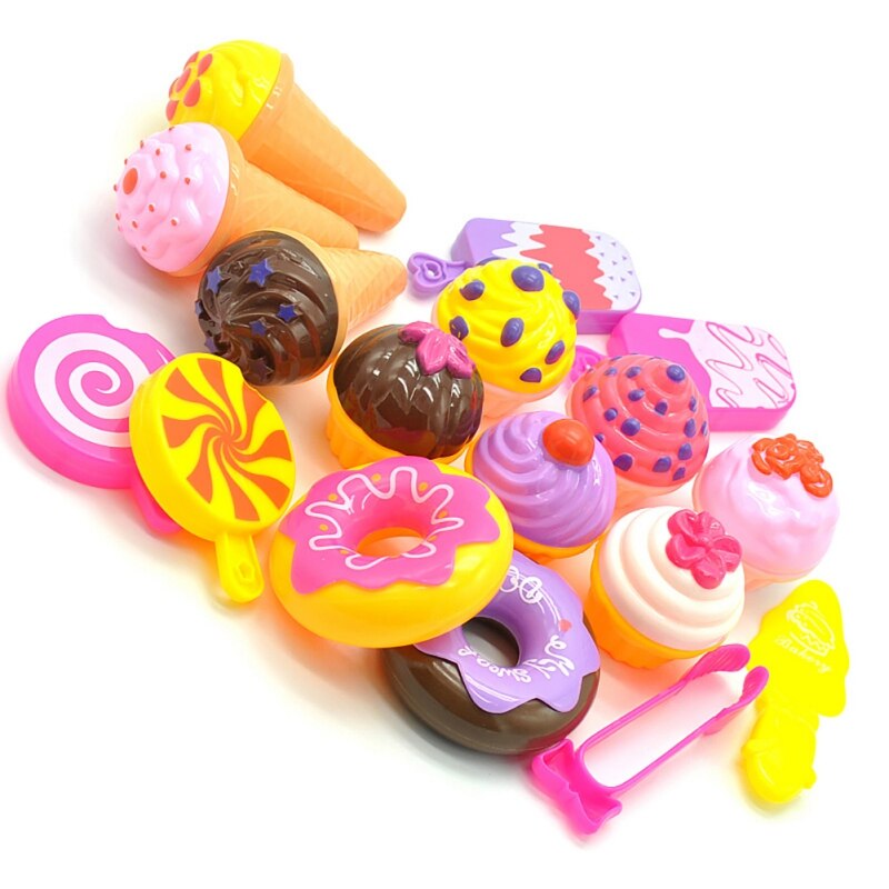 Per bambini di Simulazione Cibo Hamburger Cupcake Giocattolo Da Cucina Set Bambino Giochi Di Imitazione Spuntino Burger Giocattoli Educativi Per Il Regalo Di Natale