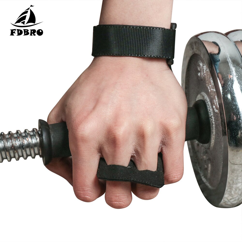 FDBRO 1 par agarre de mano Crossfit Pull-up Protector de palmas gimnasia guantes de gimnasia gimnasio entrenamiento levantamiento de pesas guantes