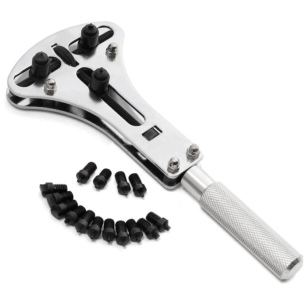 Watch Repair Tools Kit Wrist Watch Case Opener Adjustable Screw Back Remover Wrench Repair Tool Watch Case Opener Wrench Watch