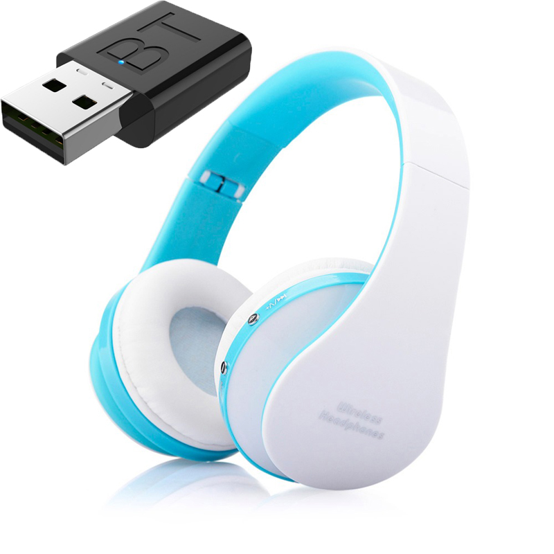 Bluetooth TV Headset, HiFi bluetooth Headphone Deep Bass Wireless TV Headphone with Transmitter Stick For TV Computer Phone: Blue