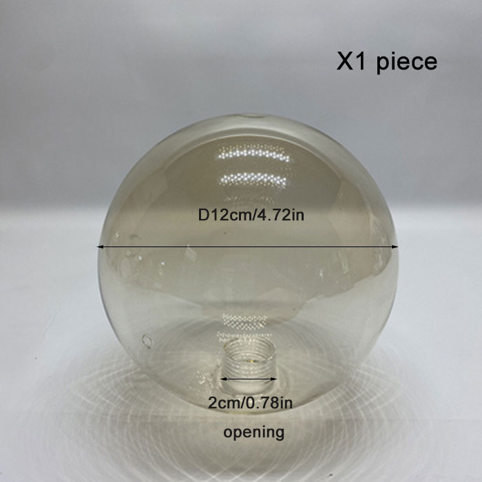 D10cm D12cm D15cm Rauch G9 Glas Lampenschirm Ersatz mit 2cm Öffnung Cognac Bernstein Grau Grau Globus G9 Schattenabdeckung für Teile: Brown