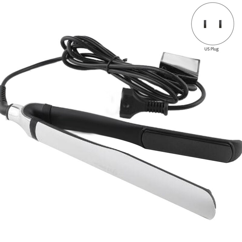 1 Inch Hair Straighteners Hair Styler Flat Iron Hair Dryer Styler Styling Tool White US Plug