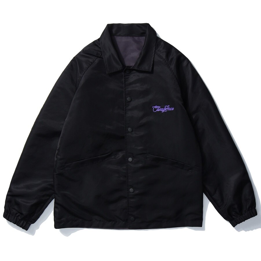 Double-sided Jackets Hip Hop Print Coaches Jackets Streetwear Casual Snap Button Windbreaker Jacket Coat Hipster Tops: L