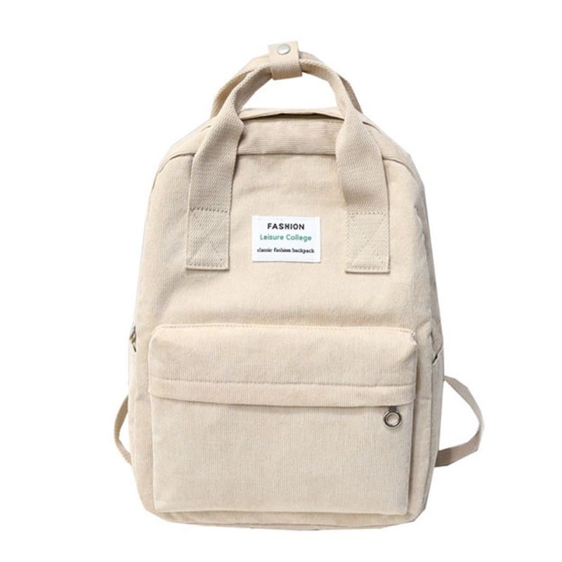 Ryggsäck corduroy ryggsäck casual college school daypack för tonåring