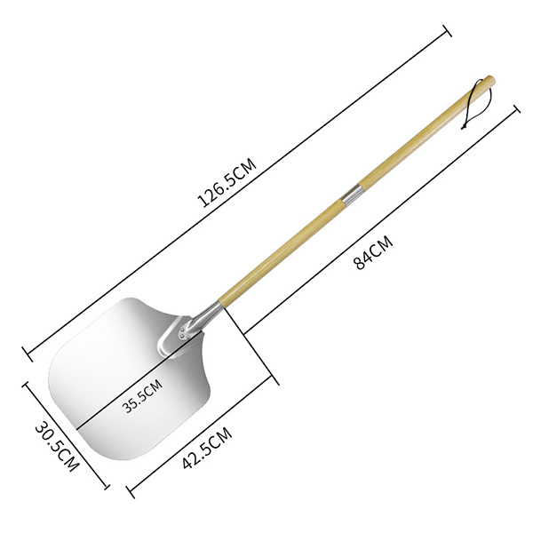 127cm Detachable Long Handle Pizza Shovel Paddle Aluminum Spade for Oven Grill Homemade Bread Pastry Peels Kitchen Baking Tools: Default Title