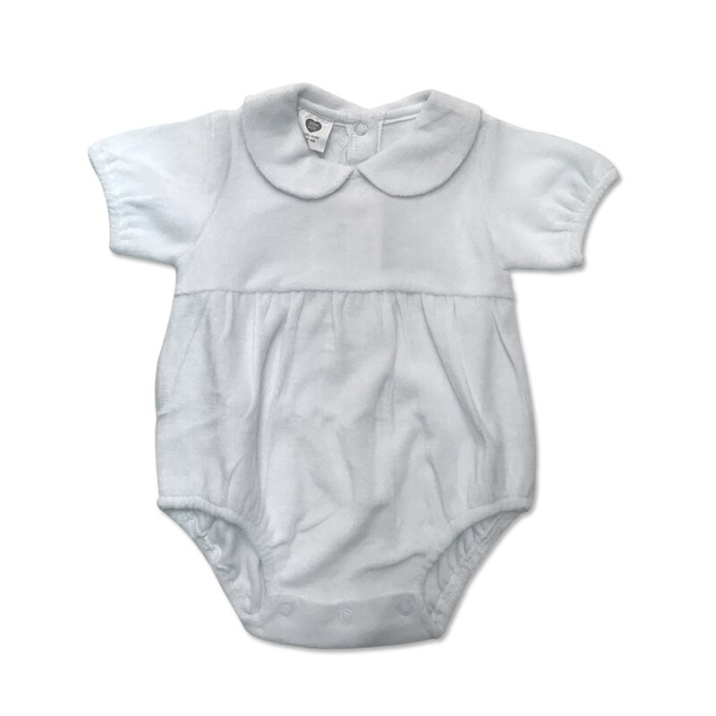 Vestiti del bambino tuta tuta del bambino maniche corte bambino dei ragazzi e ragazze vestiti dei bambini vestiti di velluto tuta del bambino della tuta: white / 18m