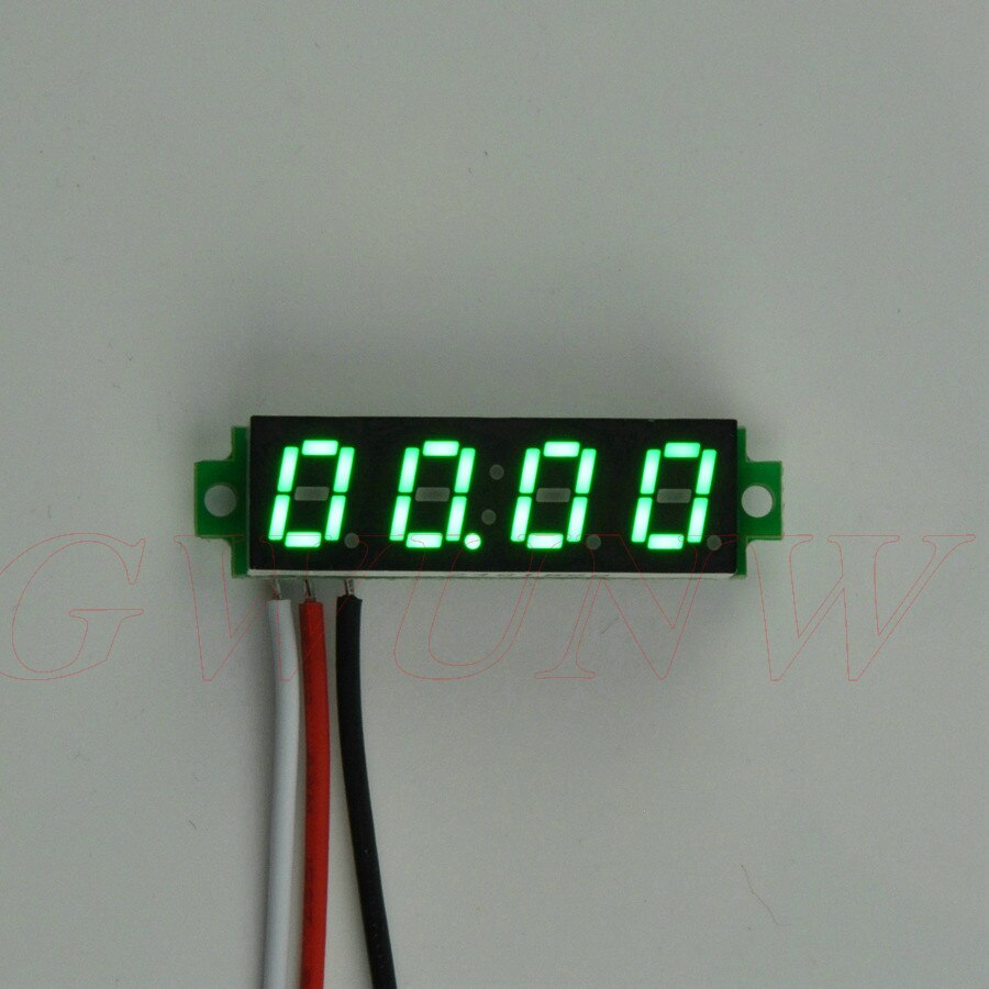 GWUNW BY428V 0.28 inch 4 bit Micro voltmeter DC 0-99.99V(100V) Voltage Tester Meter: Green