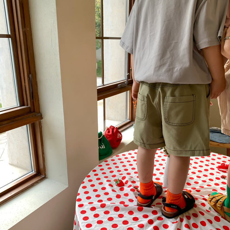 Pantaloncini di cotone casual per ragazzi e ragazze estivi 2021 pantaloncini all-match tinta unita per bambini unisex