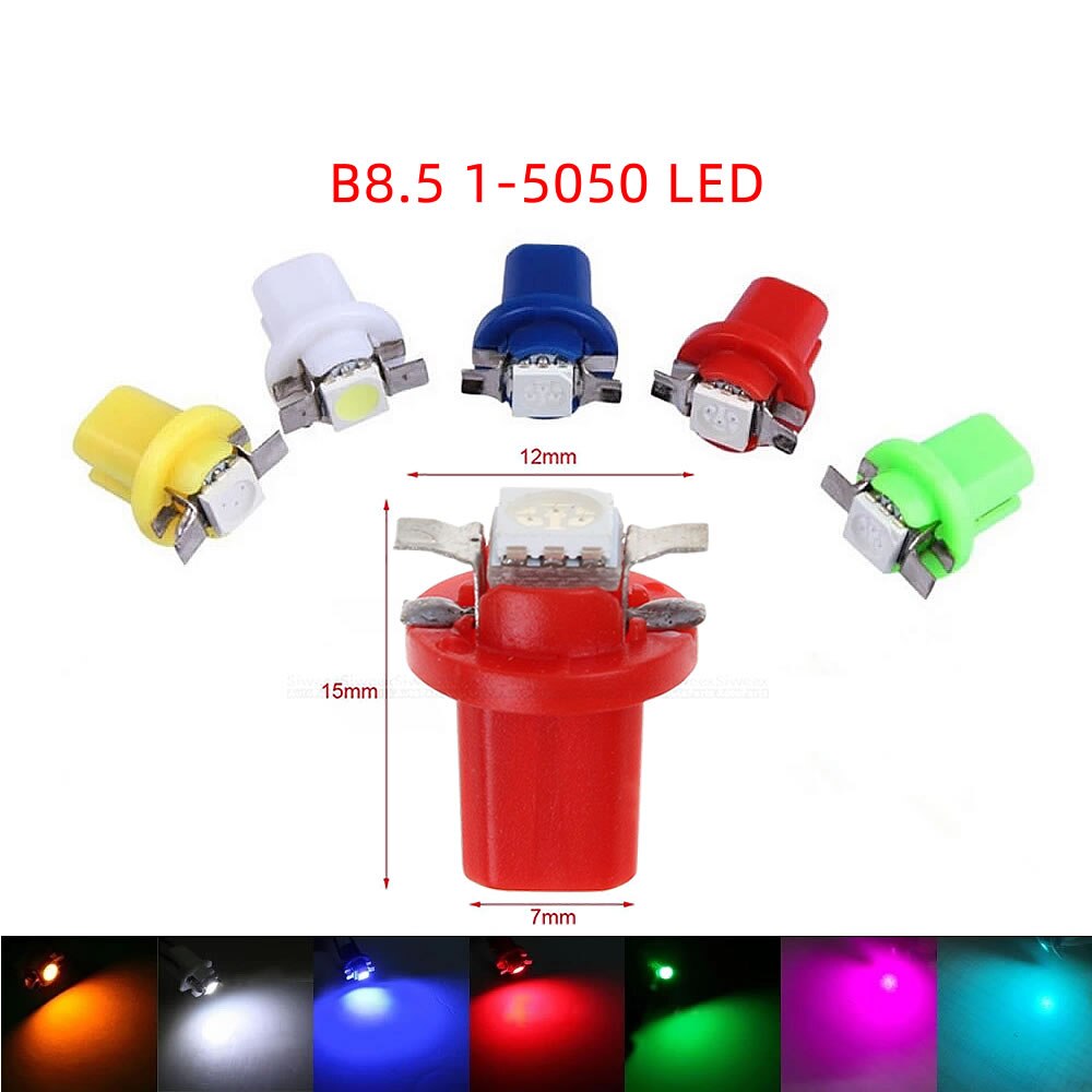 10 Uds T3 T4.2 T4.7 B8.4 B8.5 bombillas LED para salpicadero de coche Panel de instrumentos luces indicadoras de cuña lámpara de calibre 12V DC