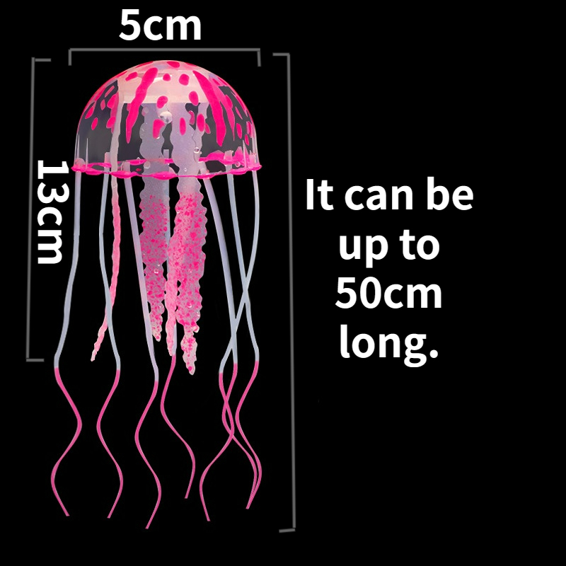 Méduse artificielle vive en Silicone, décor d'aquarium, ornement, matériau en Silicone, paysage aquatique inodore