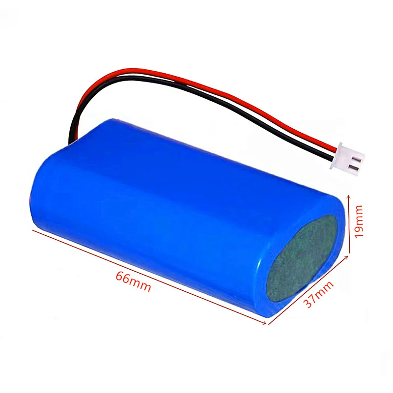 Batería de litio recargable para pesca, luz LED, Altavoz Bluetooth, 3,7 V, 18650, con enchufe de XH2.54-2P, 6800mAh