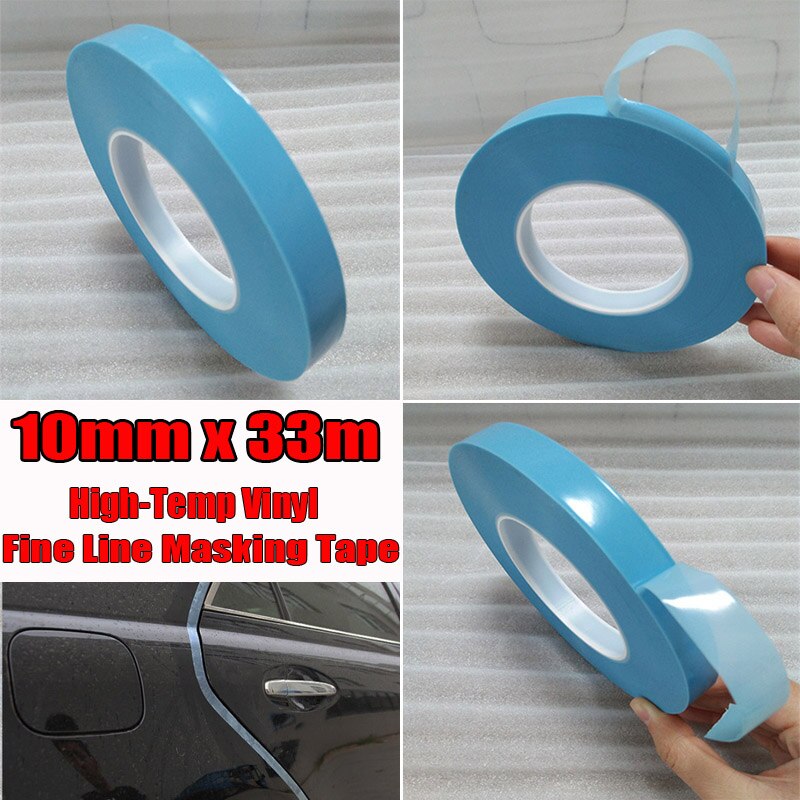 10mm X 33m coche vinilo cinta adhesiva Auto línea fina cubierta para curvas estrechas