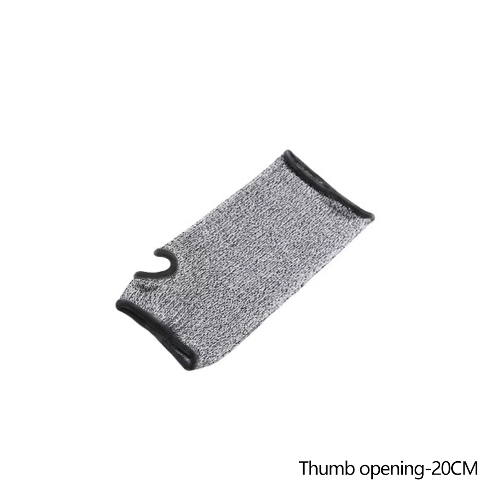 Level 5 HPPE Cut Arm Sleeve Resistant Anti-Puncture Work Protection Fingerless Arm Sleeve Cover: Thumb opening-20CM