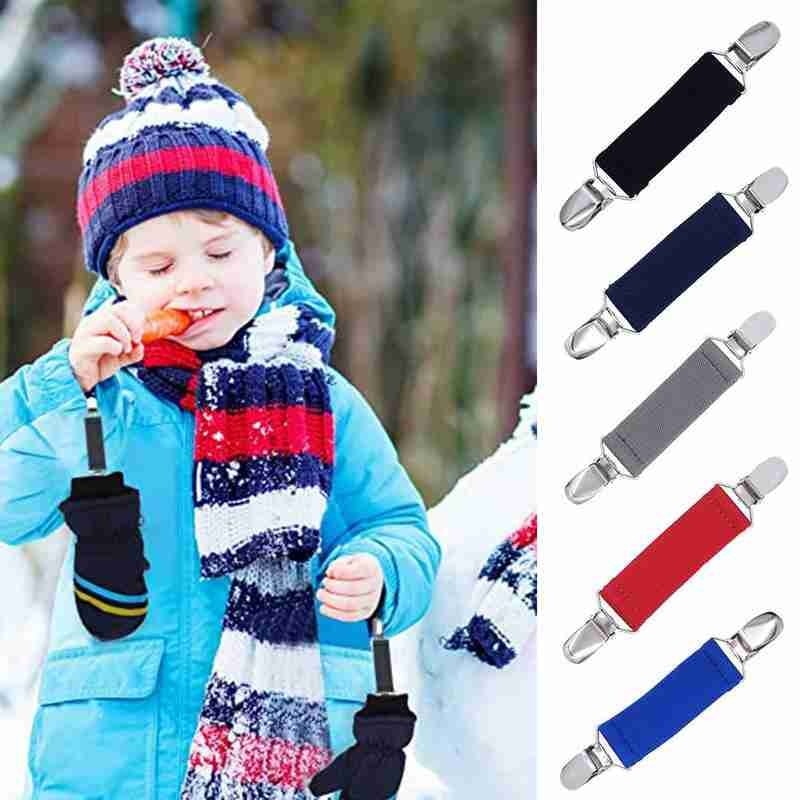 Pince à gants multi-usages pince à paire élastique pince à châle pince à jarretelle pour enfants en plein air mitaines de Ski accessoires Clips pince à gant