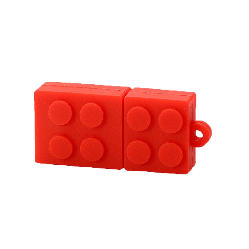 Memoria USB 2,0 de silicona para niños, PenDrive de bloques de construcción, memoria Flash, 4GB, 8GB, 16GB, 32GB