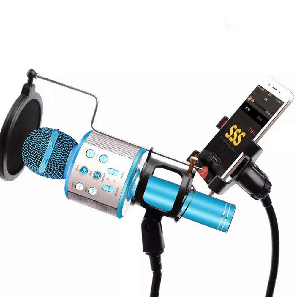 Micrófono Bluetooth para Karaoke KTV, altavoz inalámbrico, reproductor de música, micrófono de bolsillo, grabador para cantar