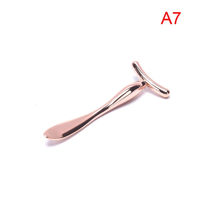 Oogcrème applicator anti-rimpel oogmassage stick gezichtsmasker mengkwast essence mengspatel schoonheidsverzorging: Paars 