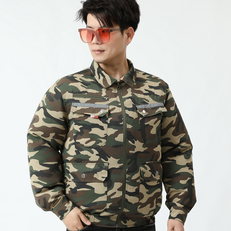 Cool Jacket Men's Refrigeration Fan Jacket Air Conditioner Clothes Cooling 13 Hours High Temperature Work Fishing Coat Hiking: 4XL / army green