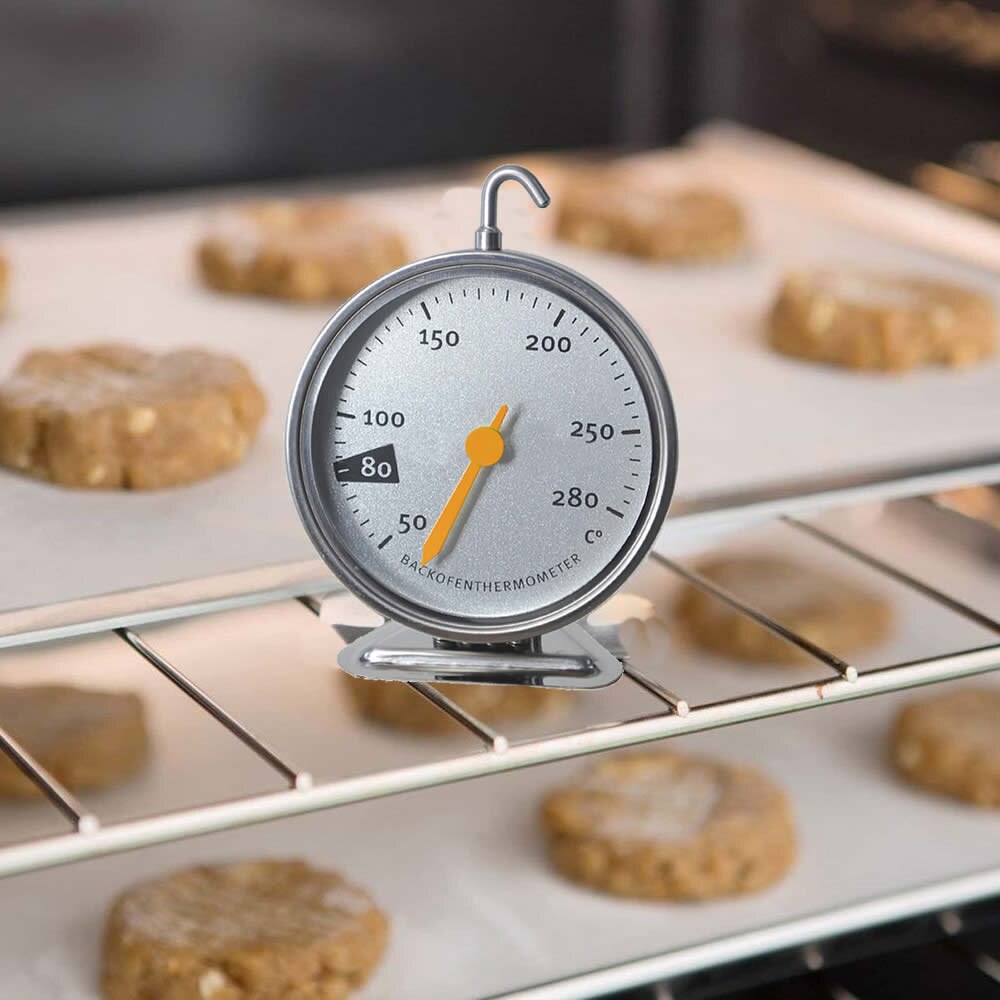 Stainless Steel Oven Thermometer Hang Or Stand Large Dial Baking BBQ Cooking Meat Food Temperature Measurement