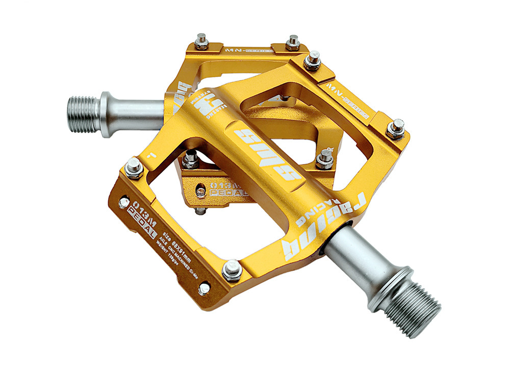 CNC-plataforma antideslizante para bicicleta de montaña, piezas ultraligeras de 3 rodamientos, AL6061,: gold