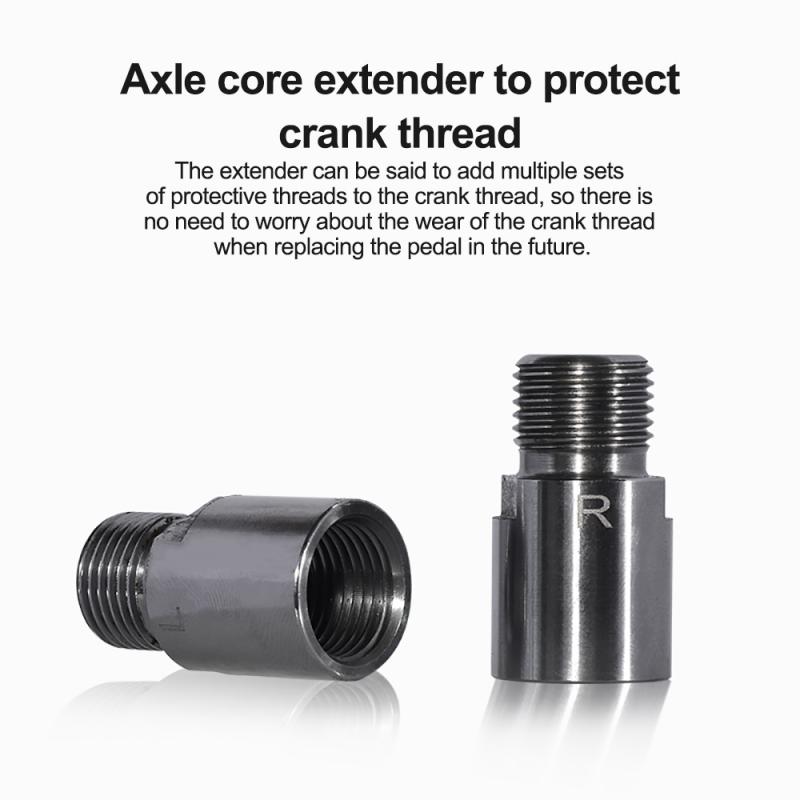 20mm Mountain Bike Pedal Extender Extension Pedal Axle Chrome Molybdenum Steel Bearing Extender Bike Accessories