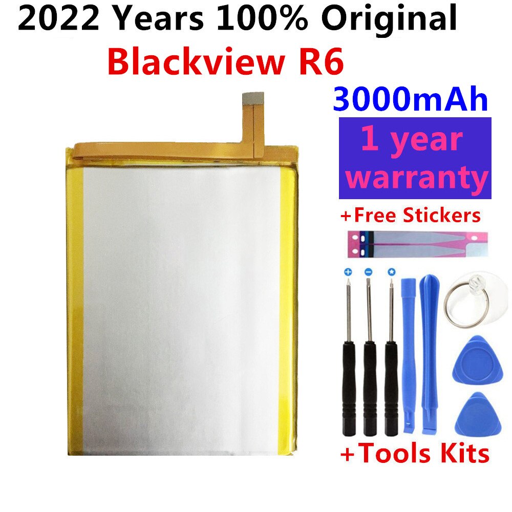 Batería de teléfono 100% Original para Blackview A20, BV4000, BV5000, BV6000, BV6000S, BV6800, BV7000, BV8000, BV9000, BV9500, BV9600, BV9700 Pro: Blackview R6