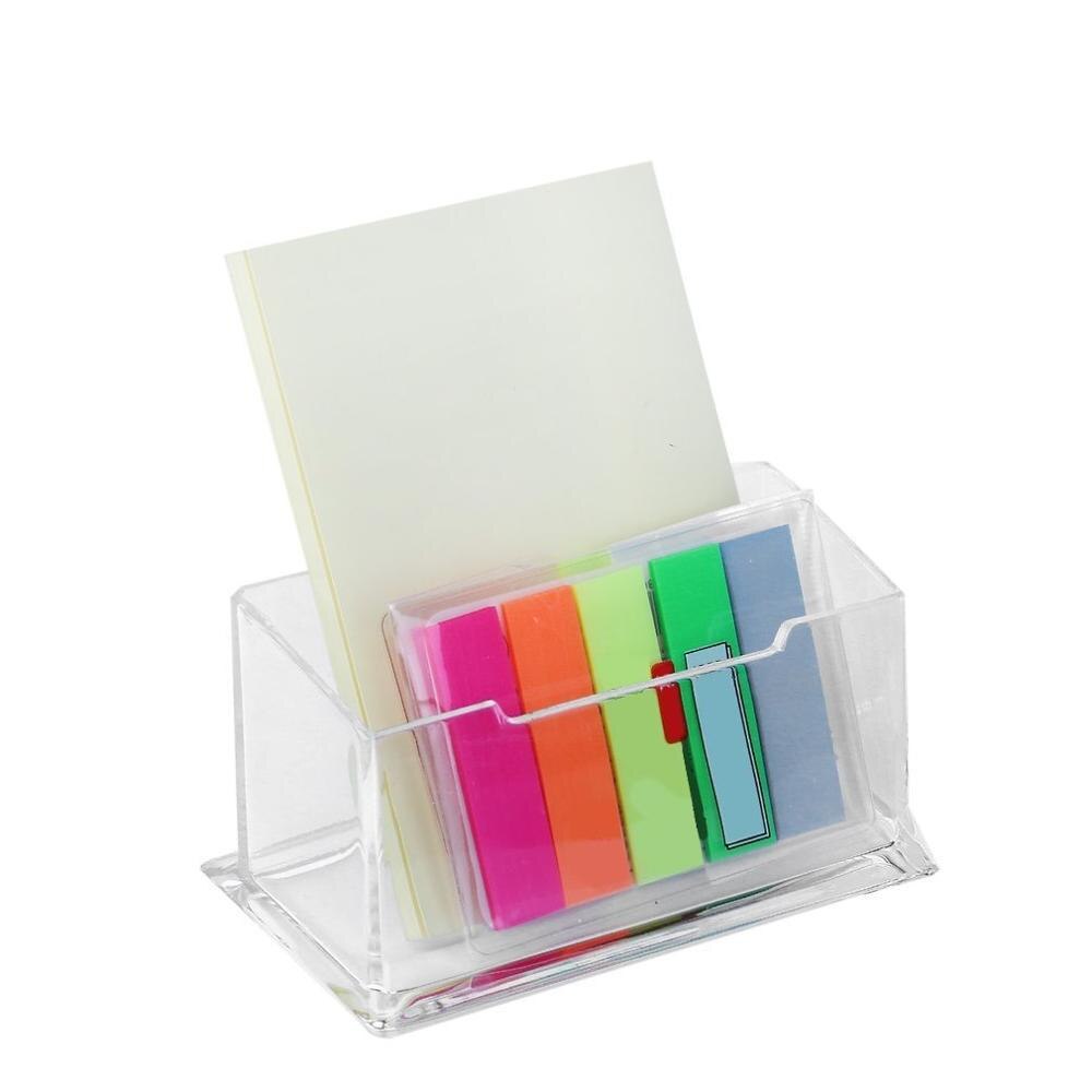 Desk Clear Acrylic Business Card Display Stand Plastic Transparent Desktop Business Card Holder Office Supplies