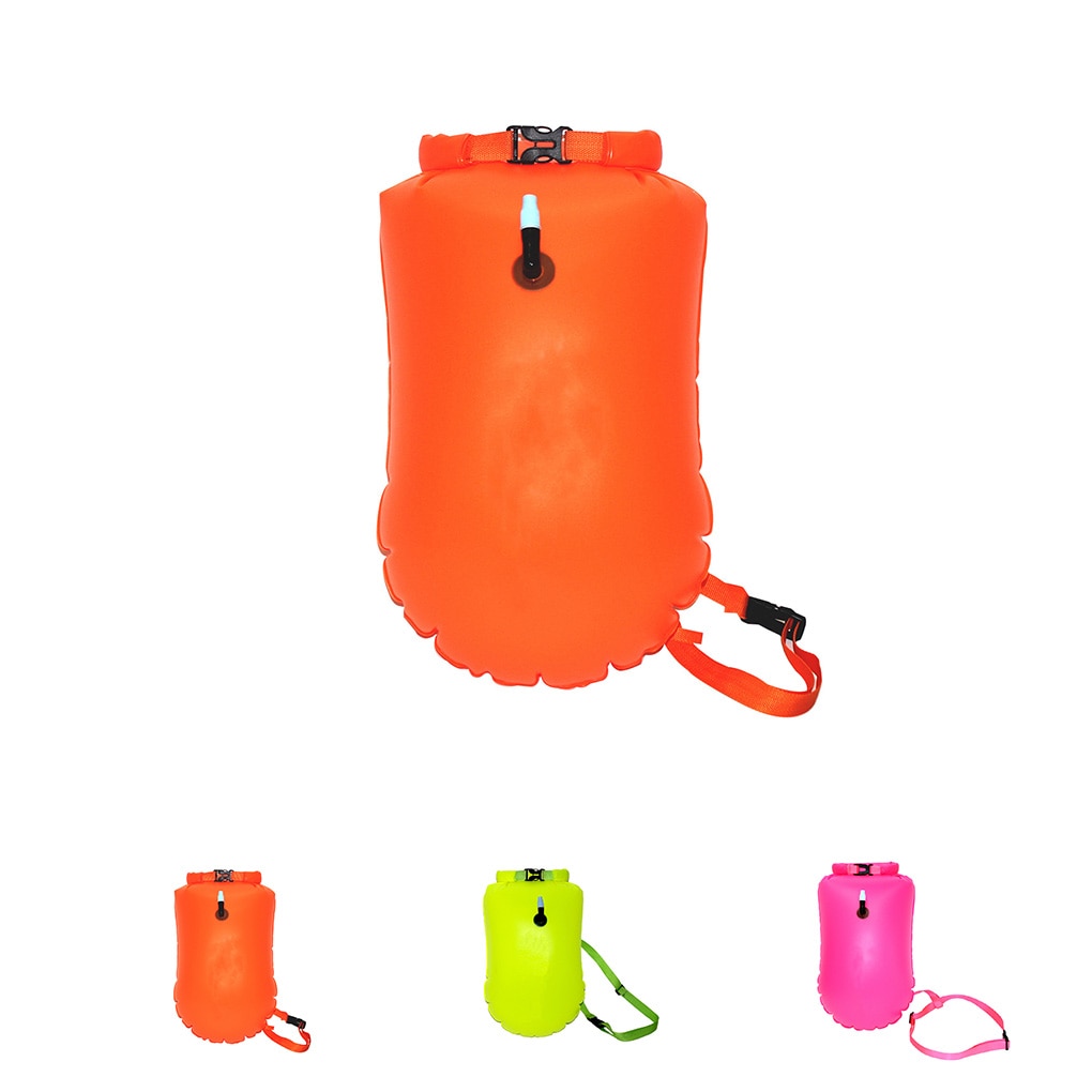 Zeer Zichtbare Veiligheid Boei Zak Pvc Opblaasbare Waterdichte Open Water Zwemmen Training Droog Opbergtas