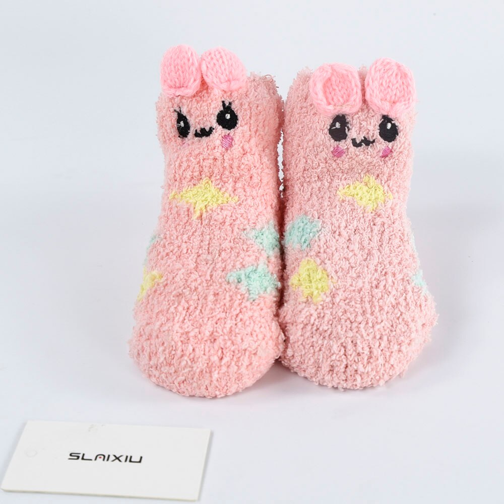 8-Styles Animal Pattern Children Socks for Kids Birthday Holidays Kawaii for Baby Infant Sock Girls Boys Toddler Clothing: Pink