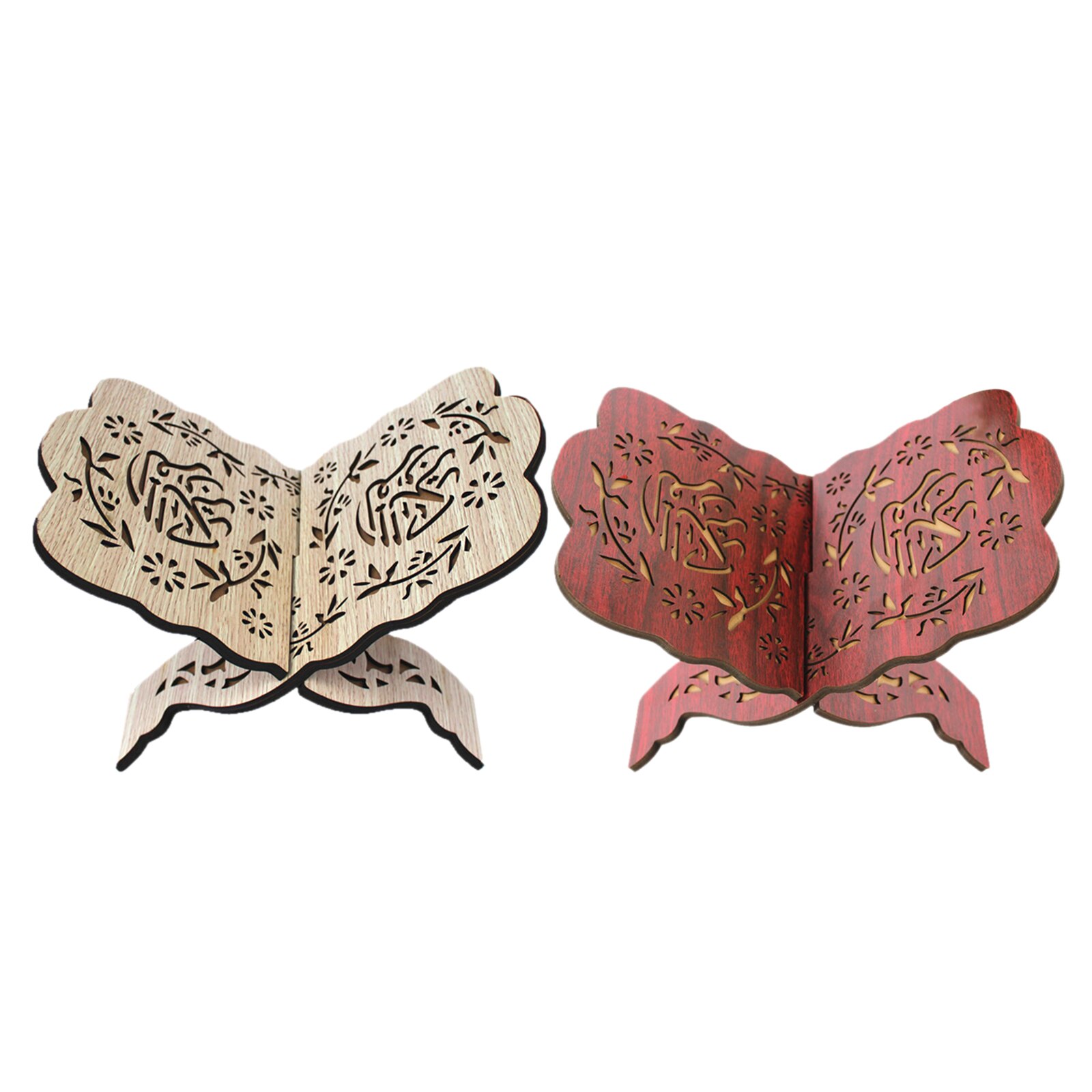 Wooden Book Shelf Kuran Book Stand Reading Book Support Table Decoration