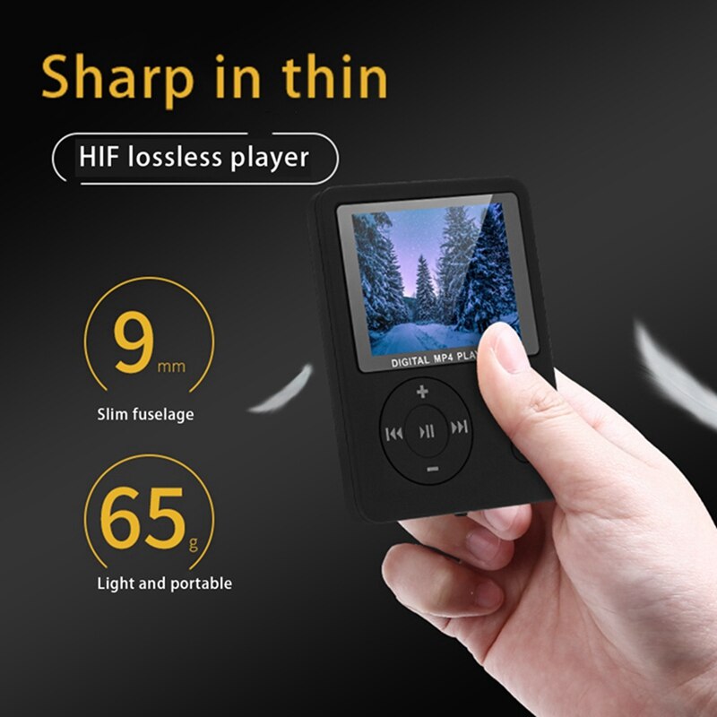 MP4 Player, 3.5 mm Headphone Port,Radio Music Playback Device 1.8 Inch TFT Screen